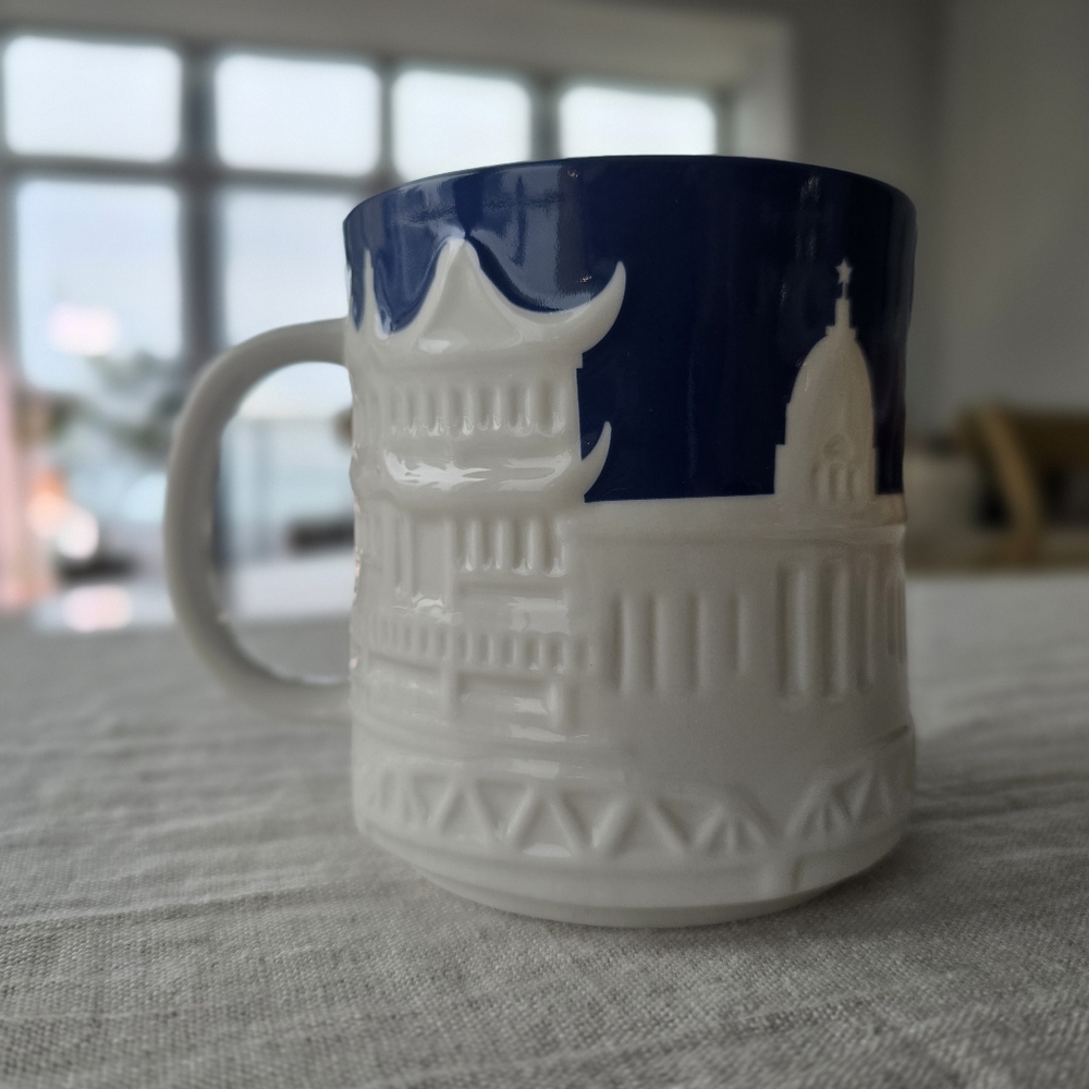 Starbucks Shanghai City Mug, Blue And White, NWT - Picture 3 of 5